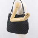 GUCCI GG Canvas Shoulder Bag Black Silver 001 3746 Auth 170401-22