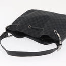 GUCCI GG Canvas Shoulder Bag Black Silver 001 3746 Auth 170401-6