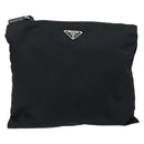 PRADA Shoulder Bag Nylon Black Silver Auth 170402A-2