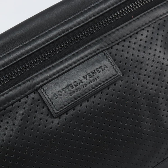 BOTTEGA VENETA Hand Bag Leather Black Auth 170403