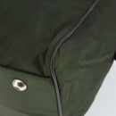 PRADA Boston Bag Nylon Khaki Silver Auth 170405-14