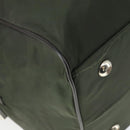 PRADA Boston Bag Nylon Khaki Silver Auth 170405-15