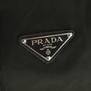 PRADA Boston Bag Nylon Khaki Silver Auth 170405-18