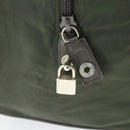PRADA Boston Bag Nylon Khaki Silver Auth 170405-20