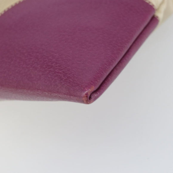 PRADA Tote Bag Canvas Beige Silver Auth 170406