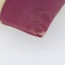 PRADA Tote Bag Canvas Beige Silver Auth 170406-17