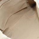PRADA Tote Bag Canvas Beige Silver Auth 170406-9