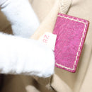 PRADA Tote Bag Canvas Beige Silver Auth 170406-11