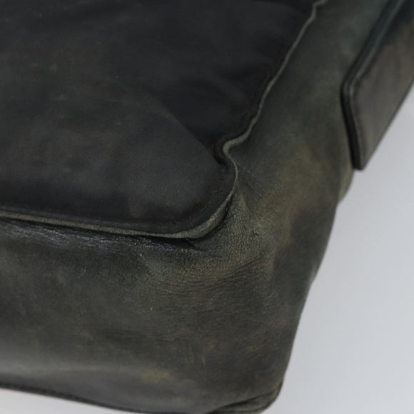 PRADA Shoulder Bag Nylon Black Silver Auth 170408