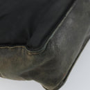 PRADA Shoulder Bag Nylon Black Silver Auth 170408-17