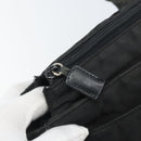 PRADA Shoulder Bag Nylon Black Silver Auth 170408-9