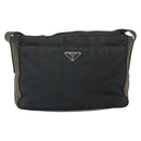 PRADA Shoulder Bag Nylon Black Silver Auth 170408-13