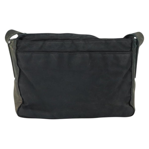 PRADA Shoulder Bag Nylon Black Silver Auth 170408