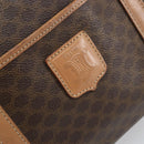 CELINE Macadam Canvas Hand Bag PVC Leather Brown Gold Auth 170409-17