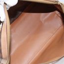 CELINE Macadam Canvas Hand Bag PVC Leather Brown Gold Auth 170409-10