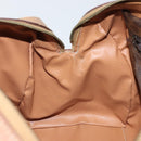 CELINE Macadam Canvas Hand Bag PVC Leather Brown Gold Auth 170409-20
