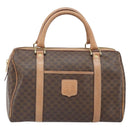 CELINE Macadam Canvas Hand Bag PVC Leather Brown Gold Auth 170409-13