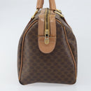 CELINE Macadam Canvas Hand Bag PVC Leather Brown Gold Auth 170409-3