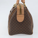 CELINE Macadam Canvas Hand Bag PVC Leather Brown Gold Auth 170409-4