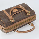 CELINE Macadam Canvas Hand Bag PVC Leather Brown Gold Auth 170409-6