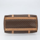 CELINE Macadam Canvas Hand Bag PVC Leather Brown Gold Auth 170409-5