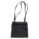 Salvatore Ferragamo Vala Ribbon Shoulder Bag Leather Navy Gold Auth 170410-3