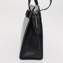 Salvatore Ferragamo Vala Ribbon Shoulder Bag Leather Navy Gold Auth 170410-4