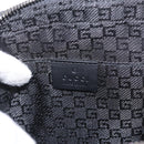 GUCCI Clutch Bag Nylon Black Silver 108844 Auth 170413-18