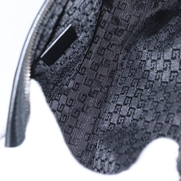 GUCCI Clutch Bag Nylon Black Silver 108844 Auth 170413