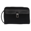 GUCCI Clutch Bag Nylon Black Silver 108844 Auth 170413-13