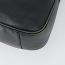 GUCCI Bamboo Hand Bag Leather 2way Black Gold 001 2113 1638 Auth 170415-16
