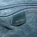 GUCCI Bamboo Hand Bag Leather 2way Black Gold 001 2113 1638 Auth 170415-20