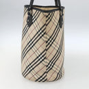 BURBERRY Nova Check Blue Label Tote Bag Canvas Beige Auth 170421-4