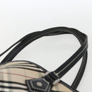 BURBERRY Nova Check Blue Label Tote Bag Canvas Beige Auth 170421-8