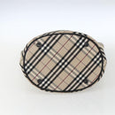 BURBERRY Nova Check Blue Label Tote Bag Canvas Beige Auth 170421-5