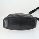 GUCCI Bamboo Hand Bag Leather 2way Black Gold 001 1638 2615 Auth 170422-5