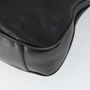GUCCI Bamboo Hand Bag Leather 2way Black Gold 001 1638 2615 Auth 170422-17