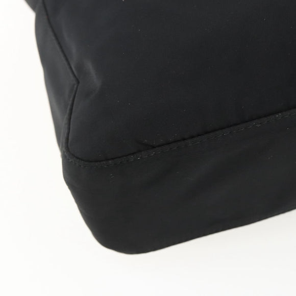 PRADA Chain Shoulder Bag Nylon Black Auth 170424