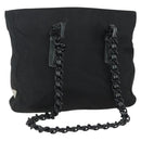 PRADA Chain Shoulder Bag Nylon Black Auth 170424-1