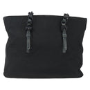 PRADA Chain Shoulder Bag Nylon Black Auth 170424-2
