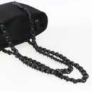 PRADA Chain Shoulder Bag Nylon Black Auth 170424-7
