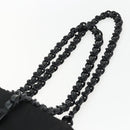 PRADA Chain Shoulder Bag Nylon Black Auth 170424-14