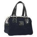 BURBERRY Nova Check Blue Label Hand Bag Canvas Black Auth 170426-1