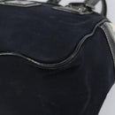 BURBERRY Nova Check Blue Label Hand Bag Canvas Black Auth 170426-9