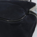 BURBERRY Nova Check Blue Label Hand Bag Canvas Black Auth 170426-15