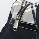 BURBERRY Nova Check Blue Label Hand Bag Canvas Black Auth 170426-10