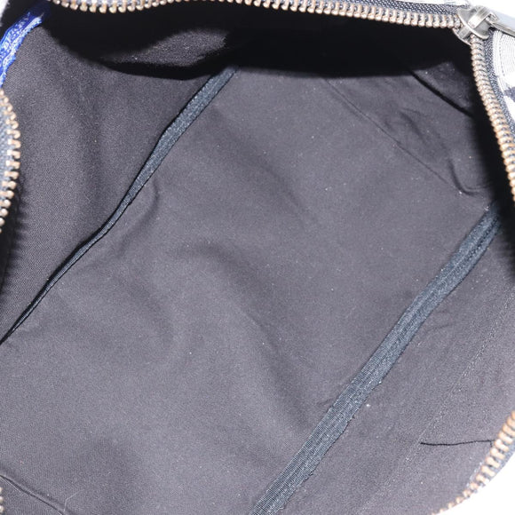 BURBERRY Nova Check Blue Label Hand Bag Canvas Black Auth 170426