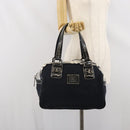 BURBERRY Nova Check Blue Label Hand Bag Canvas Black Auth 170426-22