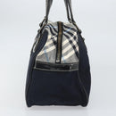 BURBERRY Nova Check Blue Label Hand Bag Canvas Black Auth 170426-4
