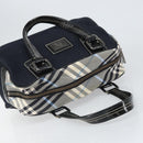BURBERRY Nova Check Blue Label Hand Bag Canvas Black Auth 170426-6